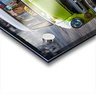 Lime-Green Vintage Taxi Acrylic print