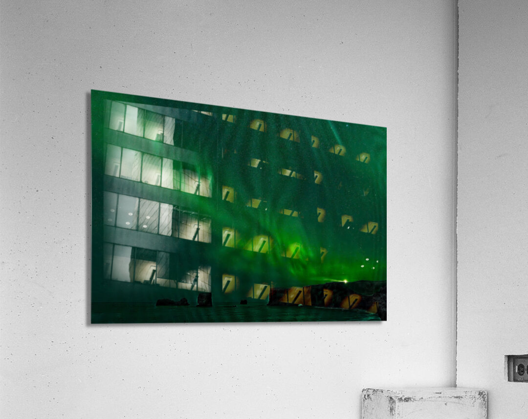 The Green Sky Show Acrylic Print