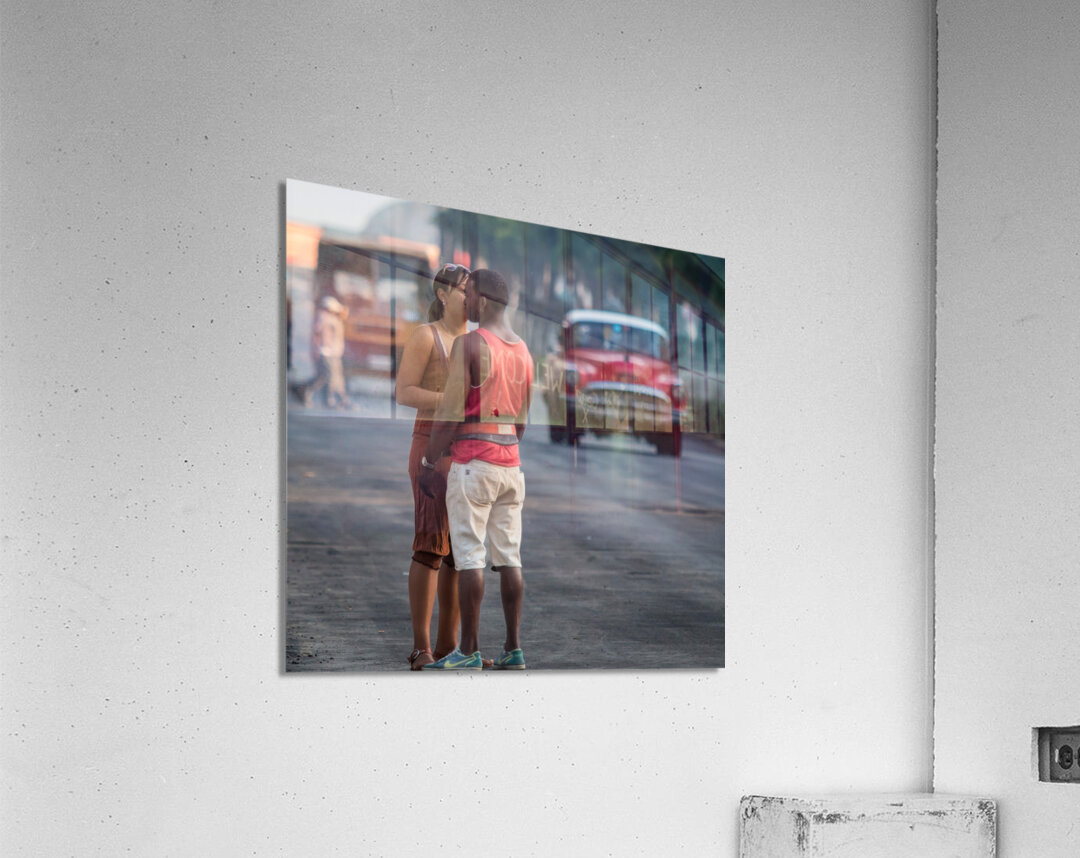 Streetcorner Kiss Acrylic Print