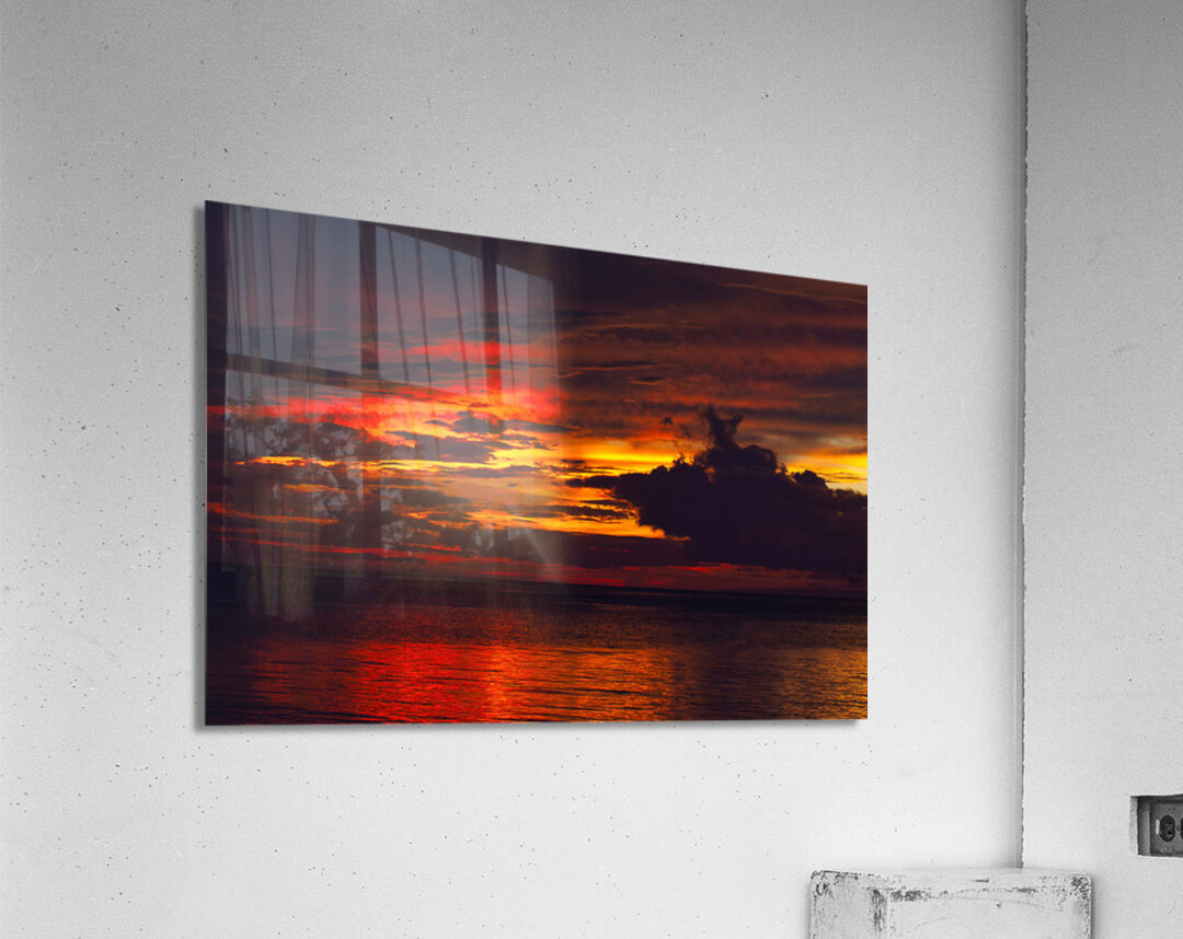 Inferno on the Water Acrylic Print