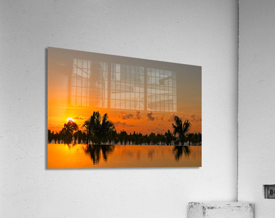 Golden Reflections at Sunset Acrylic Print