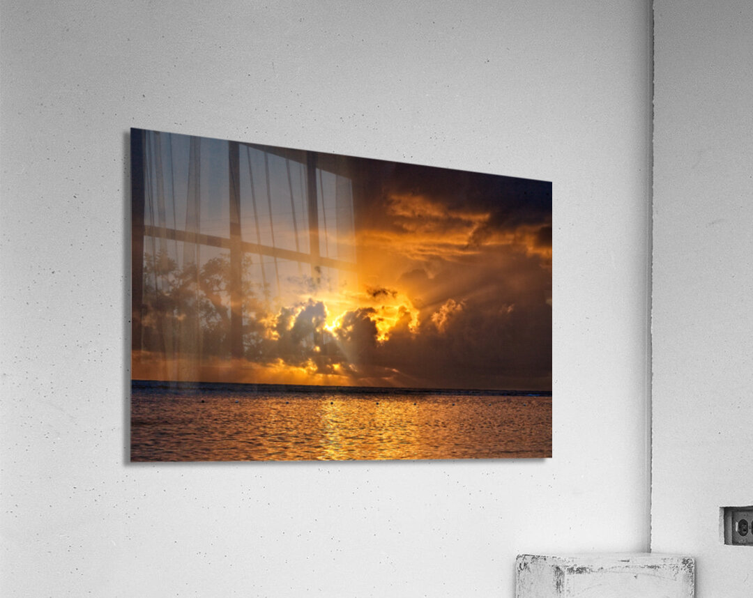 Golden Tempest Acrylic Print
