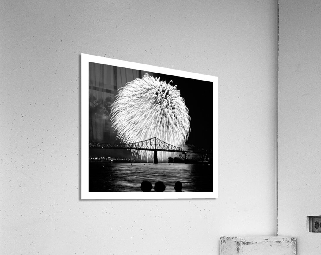Fireworks Over the Bridge Acrylic Print