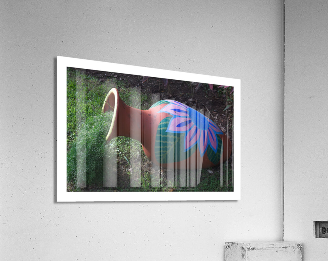 Painted Garden Pot Acrylic Print