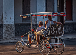 Bicycle Taxi at Golden Hour