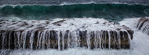 Ocean Wave Over Rock Shelf
