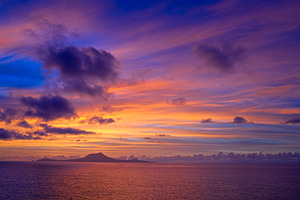 Pastel Skies Over Distant Shores