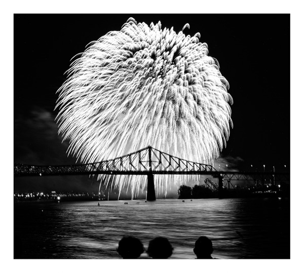 Fireworks Over the Bridge Print
