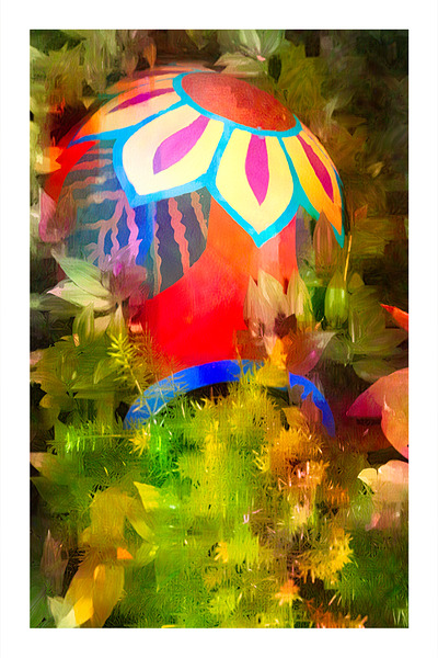 Painted Garden Vase Print