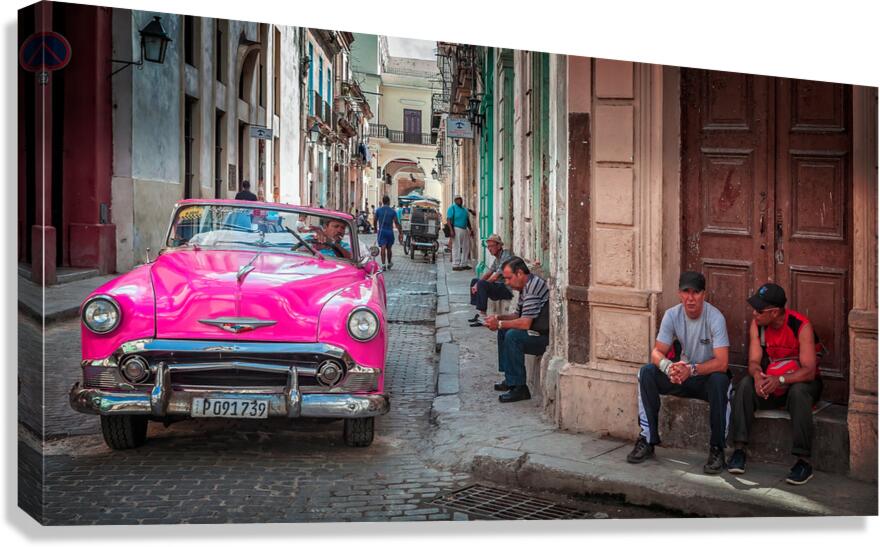 Pink Chevy on Paseo Canvas Print