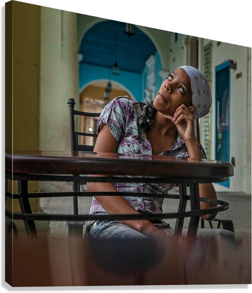 Woman in Thought Canvas Print