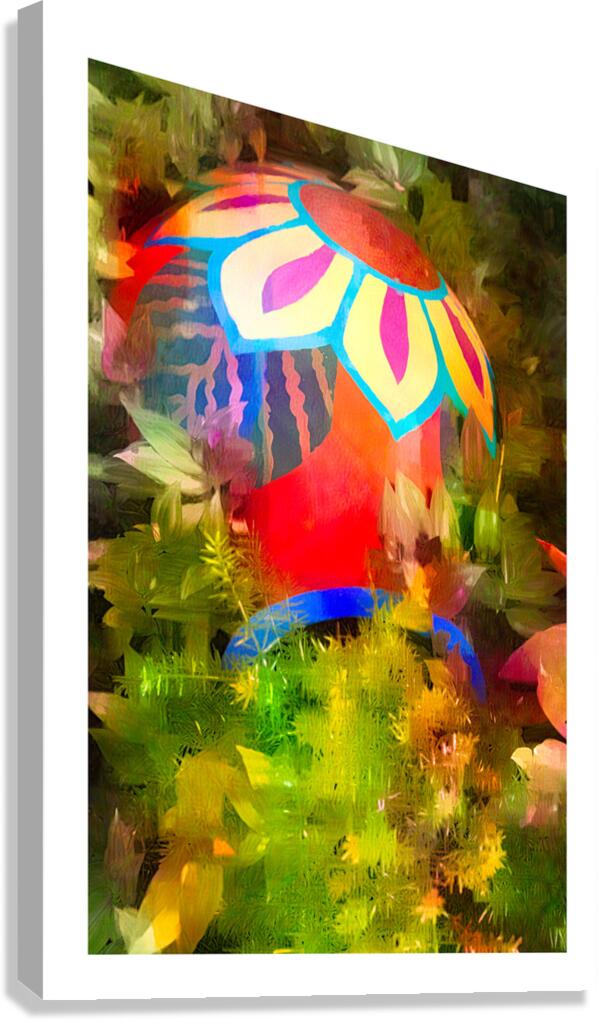 Painted Garden Vase Canvas Print