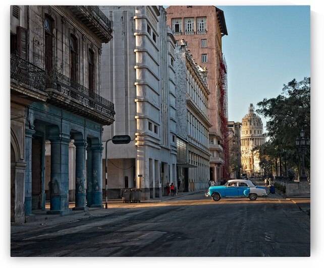 Blue Car at Sunrise by Chirag Pandya