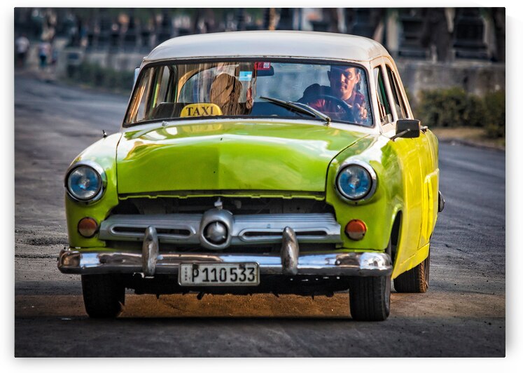 Lime-Green Vintage Taxi by Chirag Pandya