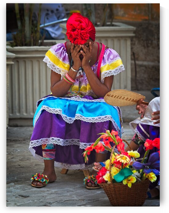 Woman in Colorful Traditional Dress by Chirag Pandya