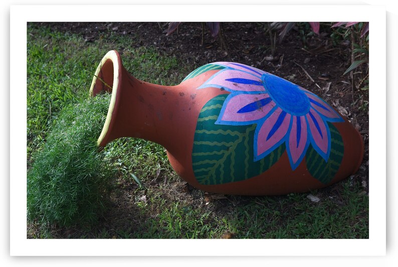 Painted Garden Pot by Chirag Pandya