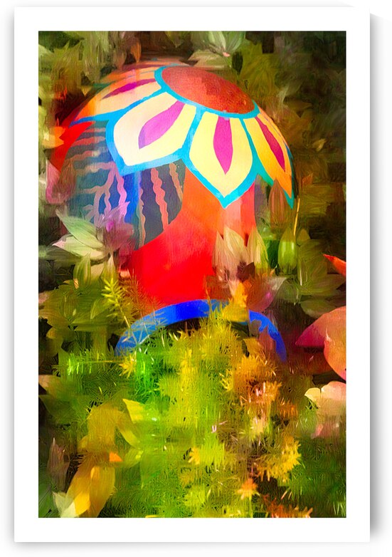 Painted Garden Vase by Chirag Pandya