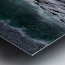 Ocean Wave Over Rock Shelf Metal print