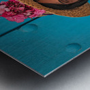 Lady in White With Cigar Metal print