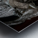 Silver Living Statue Portrait Metal print