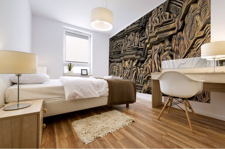 Sacred Carvings Mural print