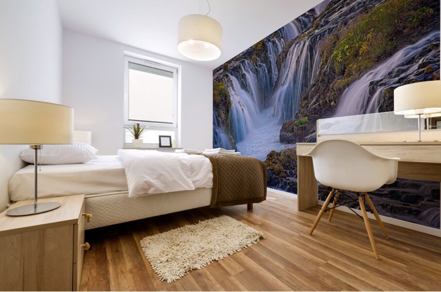 The Dance of Bruarfoss Mural print