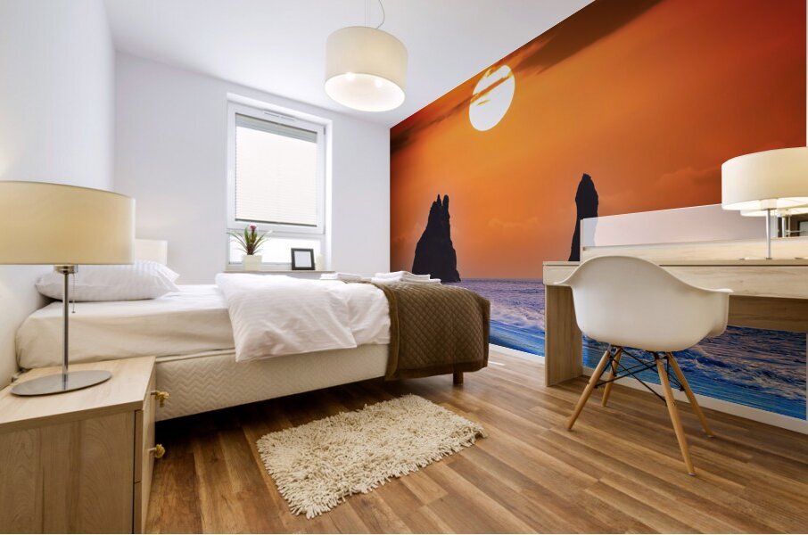 Reynisfjara Black Sand Beach Mural print