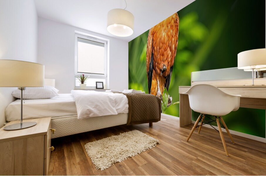 Golden Forest Guardian Mural print