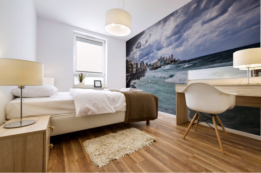 Storm Over the Malecon Mural print