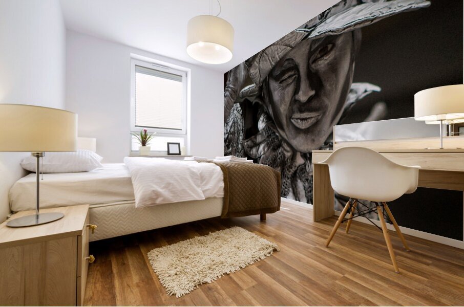 Silver Living Statue Portrait Mural print