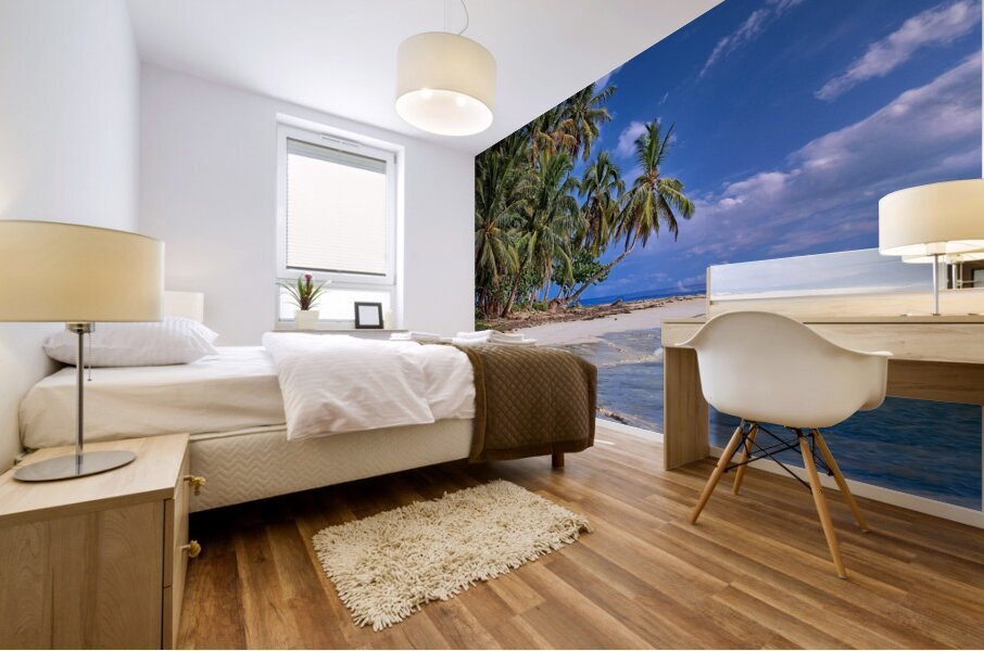 Tropical Shoreline Paradise Mural print