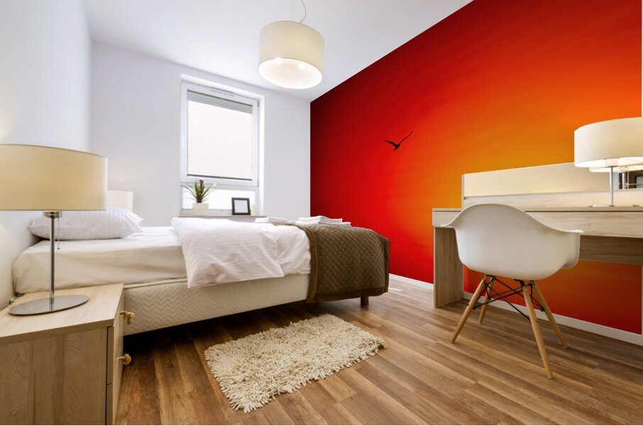 Flight Into the Fire Sky Mural print