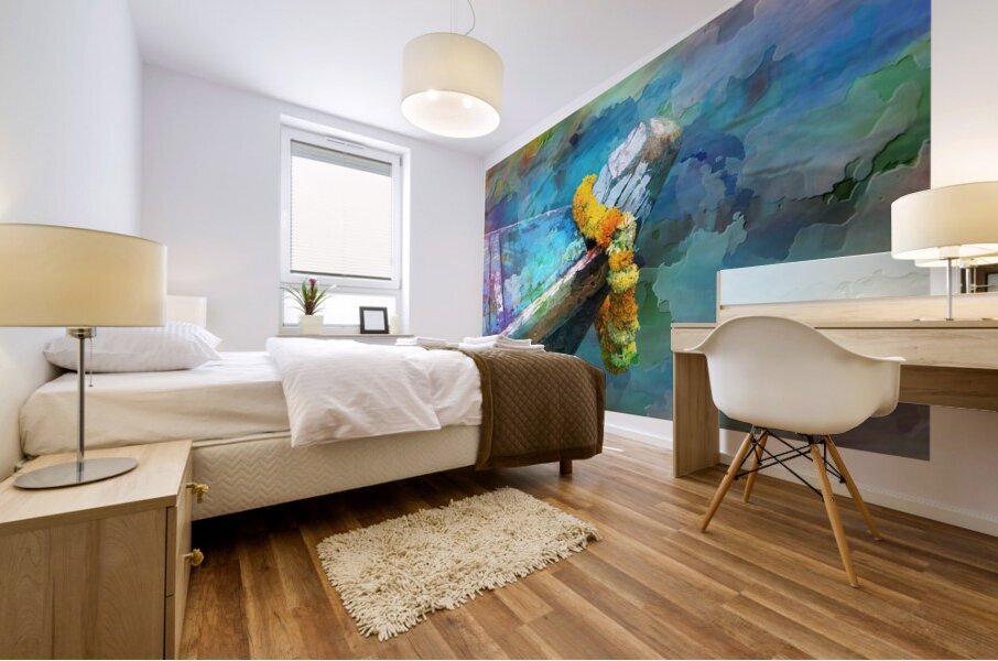 Painted Bow on Water Mural print