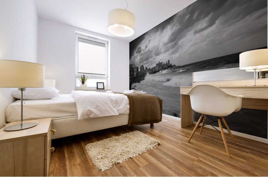 Storm at the Malecon Mural print