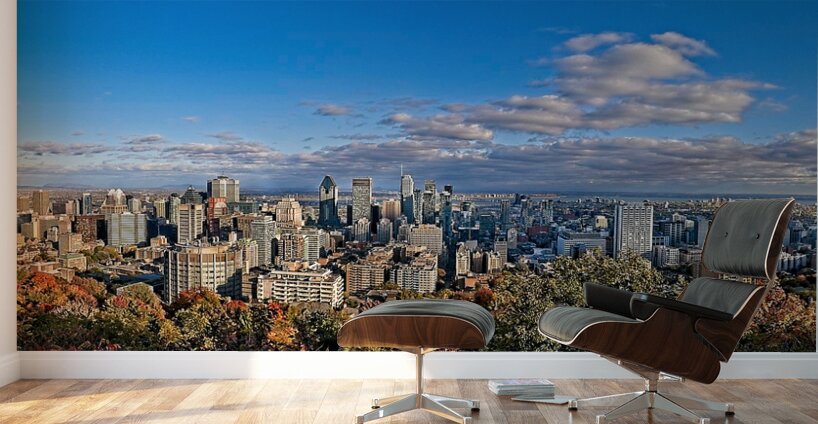 Montreal Skyline from Mount Royal Wall Murals