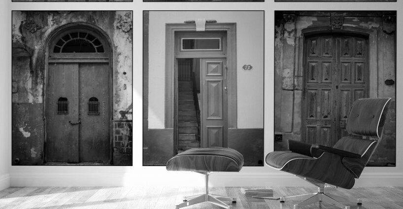 Doors in Black and White Wall Murals