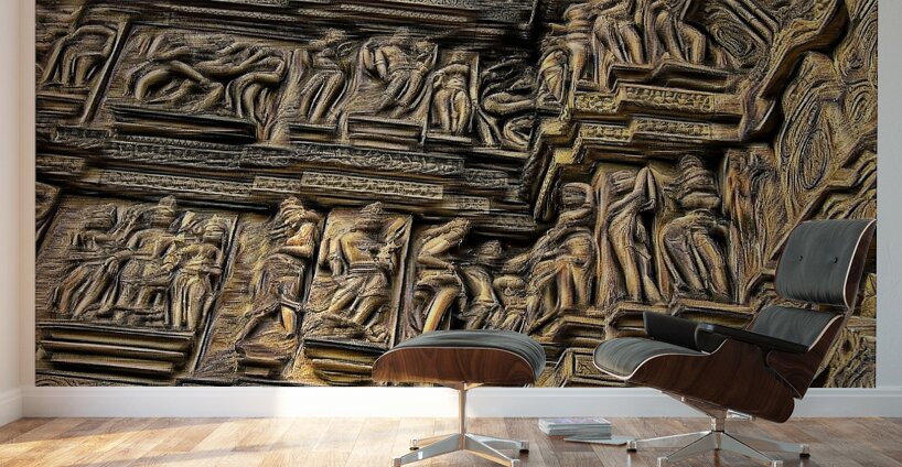 Sacred Carvings Wall Murals