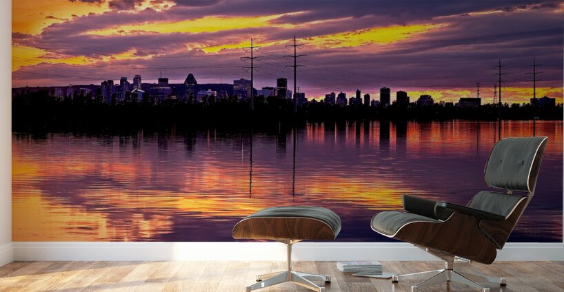 City of Fire & Gold Wall Murals