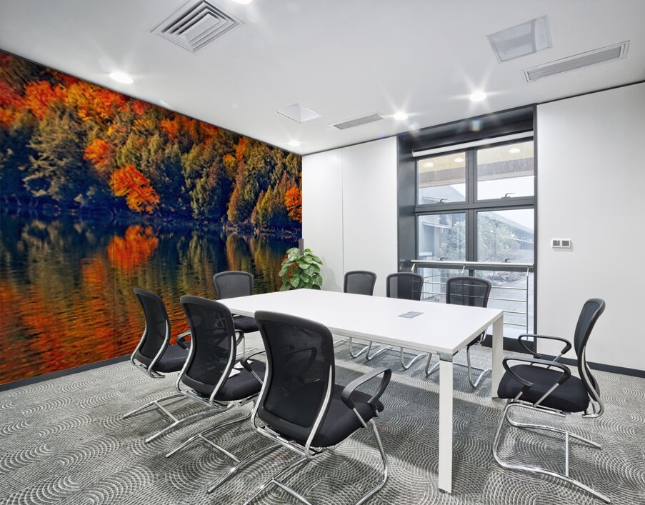 Autumn Forest Reflection Wall Printing