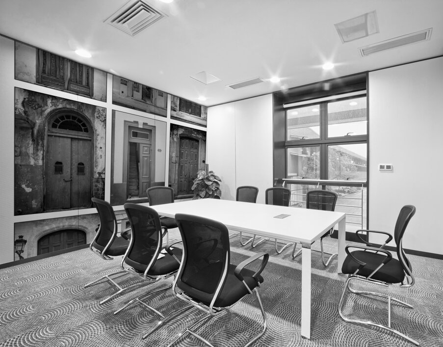 Doors in Black and White Wall Printing