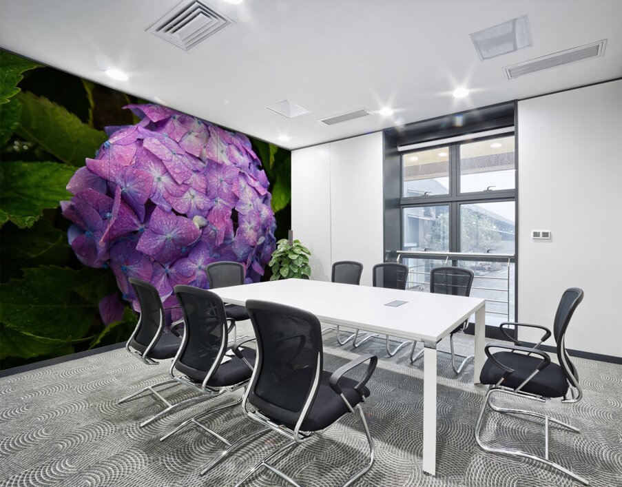 Purple Bloom Wall Printing