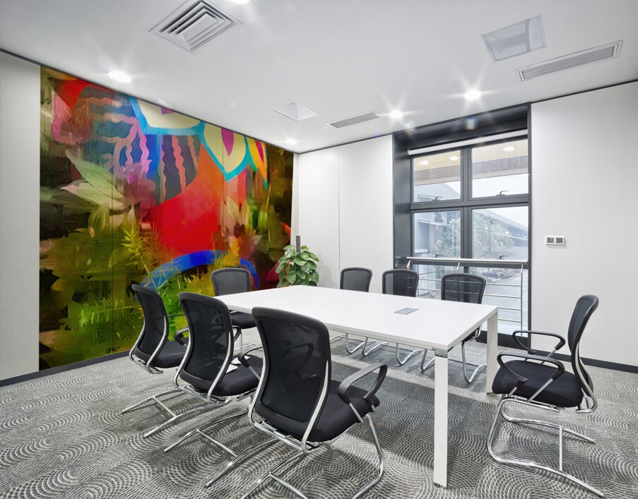 Painted Garden Vase Wall Printing