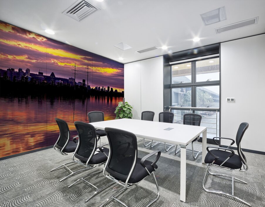 City of Fire & Gold Wall Printing