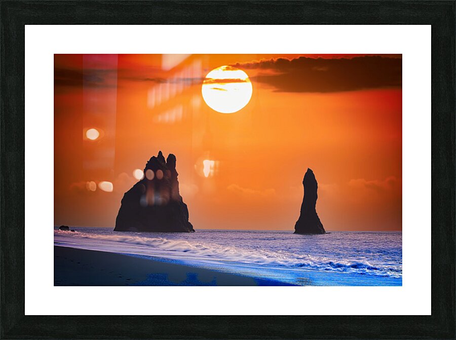 Reynisfjara Black Sand Beach Picture Frame print
