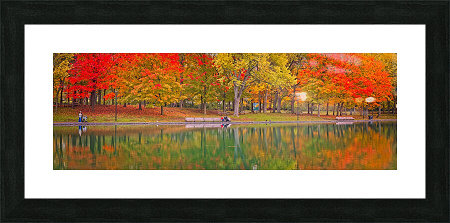 Autumn Park by the Water Picture Frame print