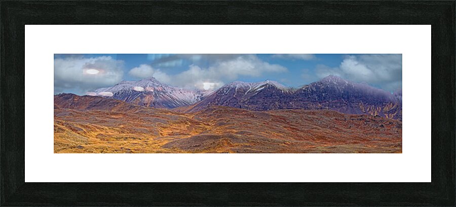 Snow-Capped Mountain Range Picture Frame print