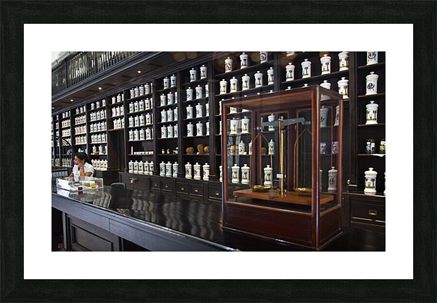 Historic Apothecary Interior Picture Frame print