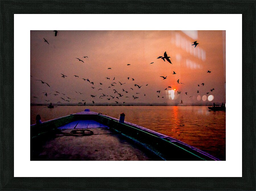 Dawn Flight Over Still Waters Picture Frame print