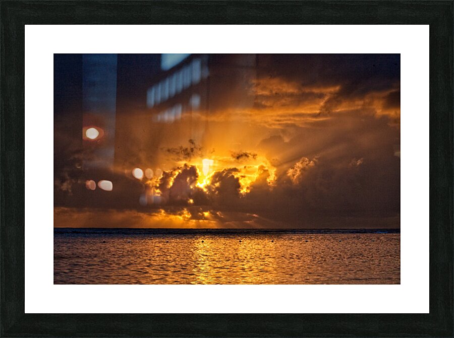 Golden Tempest Picture Frame print