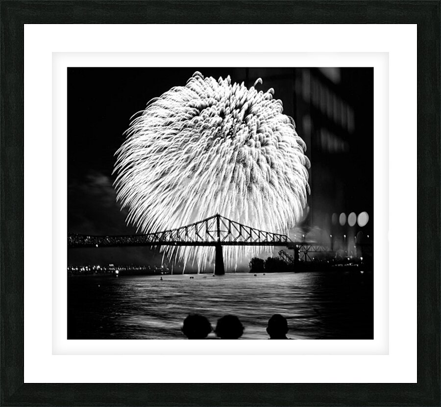 Fireworks Over the Bridge Picture Frame print
